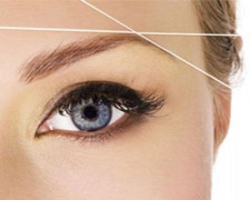 Depilación facial con hilo